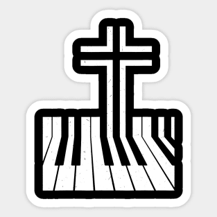 Christian Piano Player Gift Design Piano Teacher Keyboard Sticker
